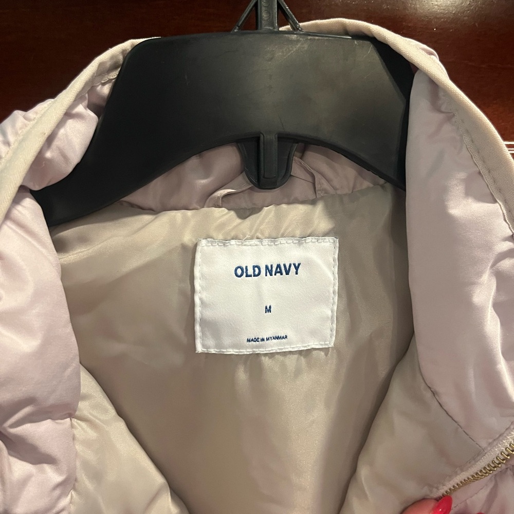 Old Navy Light Beige Puffer Jacket